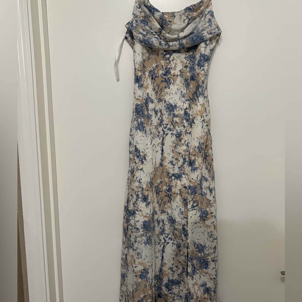 Beautiful Maxi-Midi lined adjustable strap drap dress for summer events